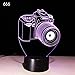 Produktbild WIDG 3D-Kamera Illusion LED-Nachtlicht 7 Farben ändern Schreibtischlampe mit USB-Kabel Smart Touch Button Control Wohnzimmer Schlafzimmer Home Decor kreative Geschenk Spielzeug