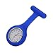 Produktbild Armbanduhr, erthome Silikon-Krankenschwester Watch Brosche Tunika Taschenuhr mit kostenlosen Batterie Doktor Medizinisch (Blau)