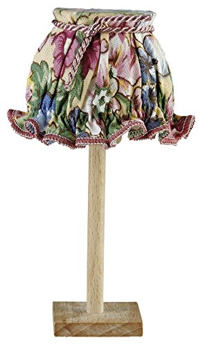Preisvergleich Produktbild Kahlert Licht 10243 - Minipuppenzubehör - Stehlampe Holzfuß, Stoffschirm