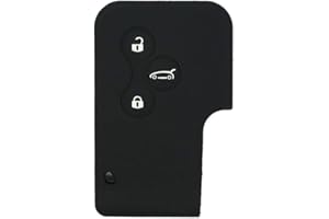 BROVACS Silikonowa osłona osłona etui pokrowiec skóra kurtka kompatybilna z RENAULT 3 przyciski karta inteligentna klucz pilot CV2351 czarny