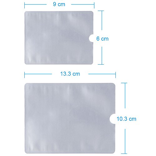 Lictin 16pcs Protectores de Bloqueo para Prevenir RFID - Tarjeteros para Tarjetas de Credito y Pasaporte  impermeable y plata  reviews Lictin 16pcs Protectores de Bloqueo para Prevenir RFID - Tarjeteros para Tarjetas de Credito y Pasaporte  impermeable y plata