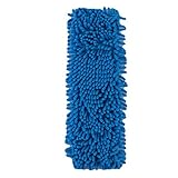 Nyaole Mop Têtes de remplacement Balai Plat de nettoyage de remplacement Pad chenille recharge de balai poussière Chiffon lavable, bleu