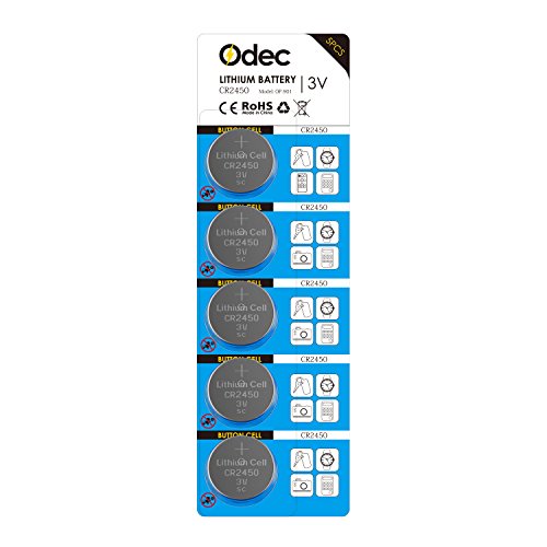 Preisvergleich Produktbild Odec CR2450 Batterie Lithium Knopfzelle 3V / 5 Stück