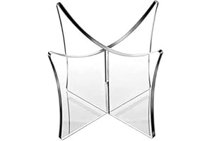 HREDZEO Football Display Stand,Acrylic Basketball Stand Rugby Ball Stand Clear Football Holder Sport Ball Display Case for Home School 12 * 12 * 6.4CM