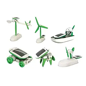TEMSON Educational 6 in 1 Solar Power Energy Robot Toy Kit Science School Projects for Kids for Learning Purpose (6 in 1)