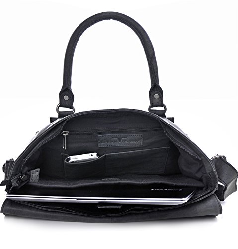 URBAN FOREST, Cntmp, Leder, Handtaschen, Messenger Bag, Businesstaschen, Aktentaschen, Laptoptaschen, Notebooktaschen, Umhängetaschen, DIN-A4, Natur-Leder, 39x29x10cm (B x H x T) - 5