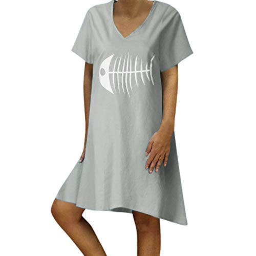 WUDUBE Robe Ete Femme Robe de Soiree, Classique Au Genou Robe de Cocktail Tenue Été Femme Robe de Plage Robe Ceremonie Robes Clubbing Robe Imprimé