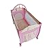 Homcom Portable Baby Child Kid Travel Cot Playpen Play Pen Bed Bassinet Entryway Pink New
