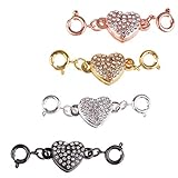 Diese Messing-Magnetverschlüsse mit Strass- und Herzformen sind sehr lustig und attraktiv.