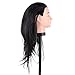 Anself Synthetic Head Hairdressing Training Practice Head Long Hair Black Dummy Model Mannequin Cut with Clamp
