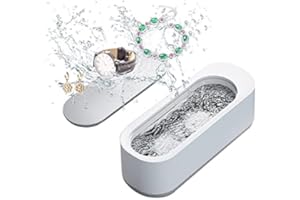 TPLTECH Pulitore ad ultrasuoni,300ml Lavatrice ad Ultrasuoni Professionale Portatile,Pulizia ad Ultrasuoni Senza Fili per Uso Domestico,Detergente ad Ultrasuoni per Occhiali Gioielli Orologi