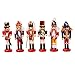 Produktbild Neue Nussknacker 12 CM 6 Stück Set Painted Puppet Soldat Form Dekoration Weihnachtsbaum Anhänger Zubehör Volkskunst für clevere Kreationen Handgemachte Handwerk Nussknacker für Zuhause Geburtstag