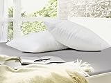 Seitenschläferkissen – erhältlich in 2 verschiedenen Größen und 2 verschiedenen Qualitäten – für entspannenden Schlaf in Seitenlage – Kissenbezug in Reinweiß aus 100% Mikrofaser, 40 x 120 cm ( Füllgewicht: 700 g) - 8