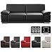 Produktbild CAVADORE 3-Sitzer Sofa Corianne in Kunstleder / Ledercouch in hochwertigem Kunstleder und modernem Design / Mit verstellbaren Armlehnen / 217 x 80 x 99 / Kunstleder schwarz