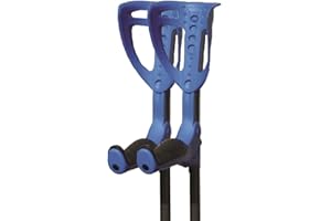 QUERALTO Queraltó Par de Muletas Bastón Inglés Regulables Ergotech con Empuñadura Acolchada, Azul