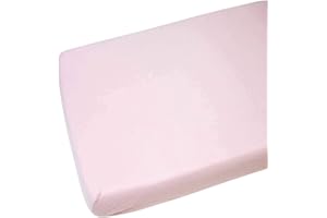 BRITISH HOME BEDDING 2 Pack Cot Bed Anti-Allergy, Breathable, Easy Care Fitted Sheets for Babies, Toddlers and Nurseries (Pink, Cot Bed - 60CM x 120CM)