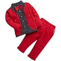 Hopscotch Boys Cotton Blazer Style Shirt and Pant Set