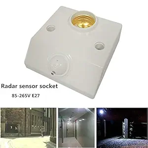 DSstyles E27 85-265V Radar Microwave Sensor Motion Detector Light Lamp Bulb Socket Holder Switch