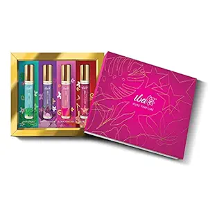 Iba Pure Perfume Gift Set - Set of 4 Alcohol Free Rollerball Perfumes l Alcohol Free, Long Lasting l Vegan & Cruelty Free