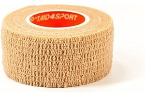 FIRSTAID4SPORT First Aid 4 Sport Latex Free Cohesive Bandage - 2.5cm x 4.5m Tan - 1 Roll