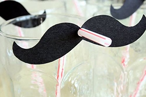 Amscan 12-moustache Trinkhalme - 3