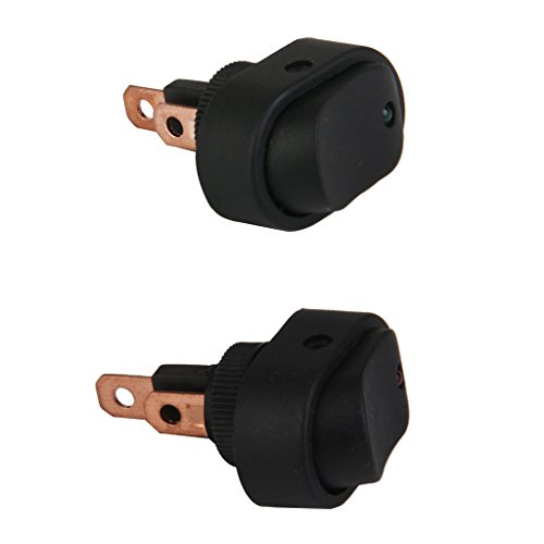 Preisvergleich Produktbild Homyl Auto KFZ Automotive SPST Relais 20A 24V Ein / Aus Schalter Relay Switch 3-pol. LED Beleuchtet Relaisschalter (2 Stück) - Rot und Grün