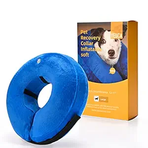 Yeuca Pet Recovery Inflatable Collar for Dogs&Cats Soft Cones (L) Does Not Block Vision E-Collar