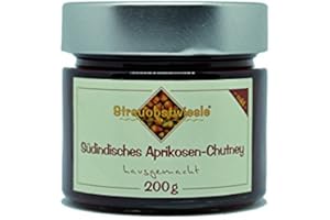 ‎STREUOBSTWIESLE Streuobstwiesle Südindisches Aprikosen Chutney - 200 g - Herzhafte, aromatische Sauce zum Grillen, zum Fondue, zum Raclette, zum Kase, zum Reis...