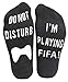Price comparison product image Himozoo 'Do Not Disturb I'm Playing FIFA' Socks,Funny Saying Knitting Word Combed Cotton Socks- Great Gift For FIFA Lovers