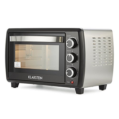 Klarstein Omnichef 20 2G Mini-Backofen Mini-Ofen Backofen Tischbackofen (1500W Leistung, 20 Liter Volumen, 100-230°C Betriebstemperatur, Garzeit-Timer, inkl. Backblech, Rost und Grillspiess) silber-schwarz - 4