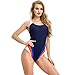 Produktbild QYY Dreieck-Badeanzug weibliche Nähte war dünn und Fett Plus Size Competitive Swimming,Blue,XXL