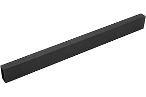 Gedotec Möbelrohr eckig Schrankstange Antik Kleiderstange 1800 mm - H10256 | Garderobenstange Eisen rustikal schwarz | Schrankrohr 25 x 15 mm | 1 Stück - Kleiderschrank-Stange im Vintage Used-Look