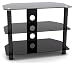 Produktbild RICOO Fernsehtisch FT501S Universal LCD TV Stand Tisch Regal Rack Curved QLED QE 4K LED OLED Fernsehschrank Podest Sockel Lowboard Kommode Möbel/Zoll 29"/74cm - 42"/107cm / Glas Schwarz