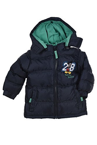 Disney - Mickey Quilted Down Jacket With Patch And Removable Hood - Navy Blue - 6 Months