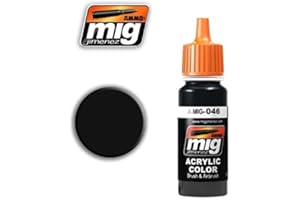 AMMO munitions Mig-0046 Noir Mat peintures acryliques (17 ML), Multicolore