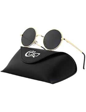 CGID Retro Vintage Sonnenbrille, inspiriert von John Lennon, polarisiert mit rundem Metallrahmen, für Frauen und...