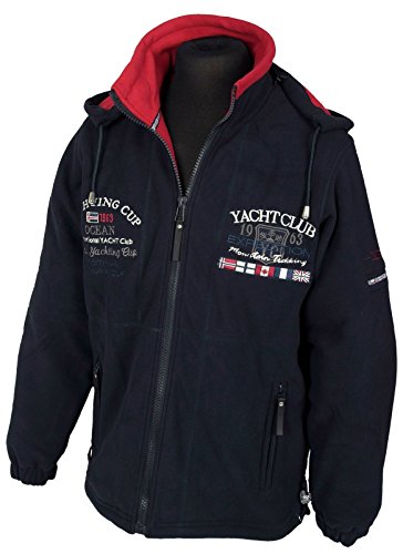 Herren Yacht Club 3-Lagen Segeljacke Outdoor & Freizeit Fleecejacke Navy Blue, M
