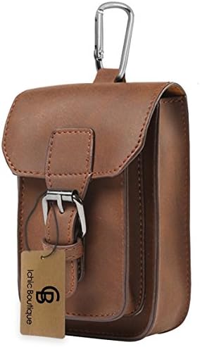 Mens Fanny Pack Waist Bag Leather Hip Bum Pouch Belt Hook,Brown