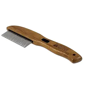 Bamboo Groom Rotating Pin Comb with 41 Rounded Pins for Pets