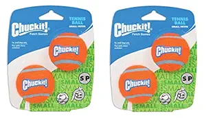 Chuckit! 2 Pack of Tennis Ball Shrink Sleeves, Small (1.5 Inch), 2 Balls Per Pack