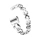Produktbild Yallylunn Crystal Stainless Steel Watch Band Wrist Strap Anti Fall Kratzschutz LäSsige Mode PersöNlichkeit Wild Kann Mit Kurzen ÄRmeln Kombiniert Werden for Fitbit Charge 2