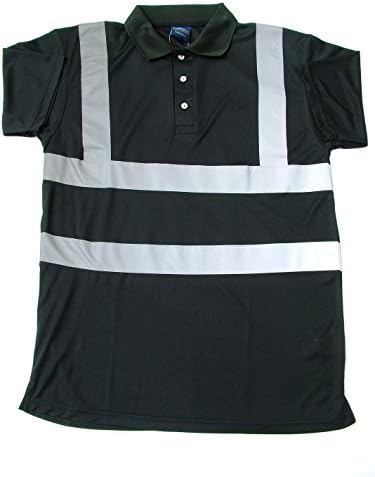 Black High Vis Polo Shirt - SECURITY Printed - S