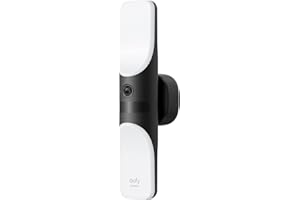 ‎EUFY SECURITY eufy Security Kabelgebundene Wall Light Cam S100, Außenleuchte mit Kamera, 2K Überwachung, 1200 Lumen, Farbige Nachtsicht, KI Erkennung, IP65 Wasserschutz, Gebührenfrei