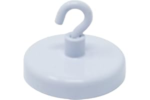 MAGNET EXPERT Aimant de Serrure Peint en Ferrite Avec Un Crochet M4 Pour Suspendre, Tenir Ou Afficher Des Articles - 40mm de diamètre - 10,2kg