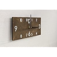 Hölzerne Wanduhr - Handgefertigte Dunkelbraune Wanduhr - Rechteckige Wanduhr - Moderne Wanduhr – Skandinavischer Stiel Uhr – Wanddekor