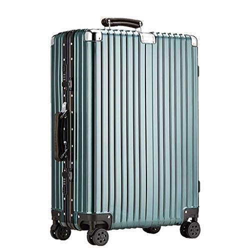 Preisvergleich Produktbild Retro Aluminiumrahmen-Trolley 20 Millionen Radkofferkoffer Studentenkoffer Kennworteinstieg (Farbe : Blau, größe : 20 inches)