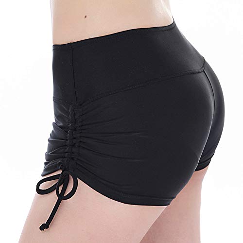 TFENG - Bañador para Mujer con cordón de Ajuste Ajustable, protección UV Negro M