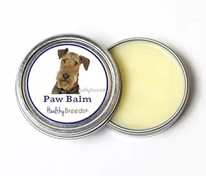 Healthy Breeds Dog Cracked Paws Balm for Airedale Terrier - Over 200 Breeds - All Natural & Organic Oils Heal Dry Cracked & Chapped Skin - Unscented Formula - 2 oz Tin