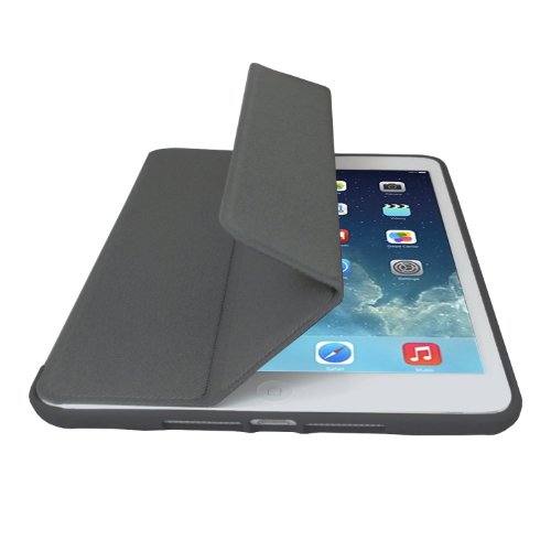 Khomo iPad Mini 1, 2, 3 Hülle Case Graues Gehäuse mit doppelten Schutz ultra dünn und leicht, Smart Cover – Italic Grey - 4