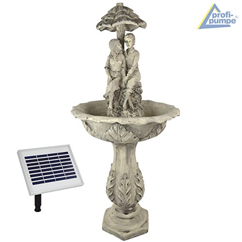 SOLAR GARTEN BRUNNEN SOLAR TEICHPUMPE SPRINGBRUNNEN GARTENBRUNNEN SOLAR WASSERSPIEL DIE LIEBENDEN ZIERBRUNNEN VOGELBAD SET SOLAR PUMPE mit LiIon-Akku & LED-Licht TEICHPUMPE f. TERRASSE TEICH GARTEN GARTENTEICH - 3